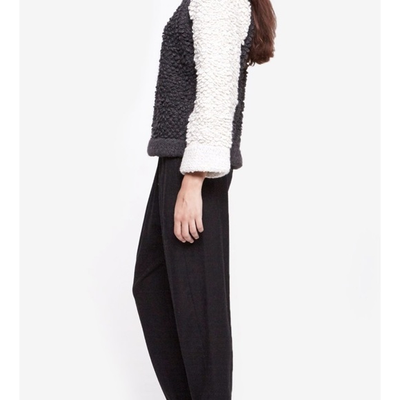 IRO Colorblock Ecru and Charcoal Gray Sweater - Picture 10 of 15